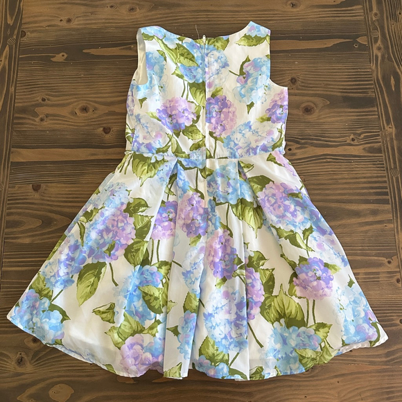 Girls The Children’s Place White Blue Purple Floral Dress Size 12 Easter dress - Picture 5 of 6